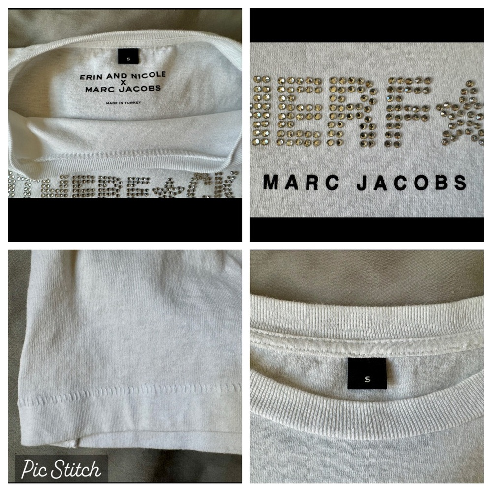 MARC JACOBS Mother Fxcker White Baby Tee  XS S Tshirt Heaven Y2K 2000s Brat love - Picture 9 of 11